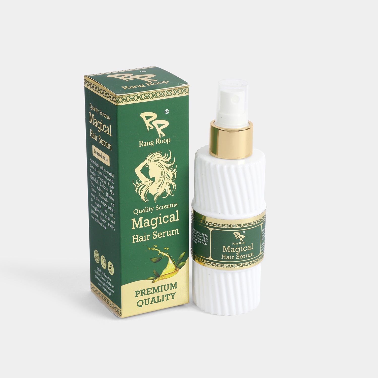 Rang Roop Magical Grey-Fix Herbal Hair Serum for premature grey hair treatment Pakistan